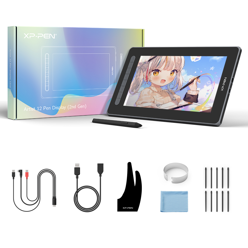 日本限定XPPen 液タブ Artist 12セカンド 豪華版 X3チップ搭載ペン 液晶ペンタブレット Android Windows Ma - 5